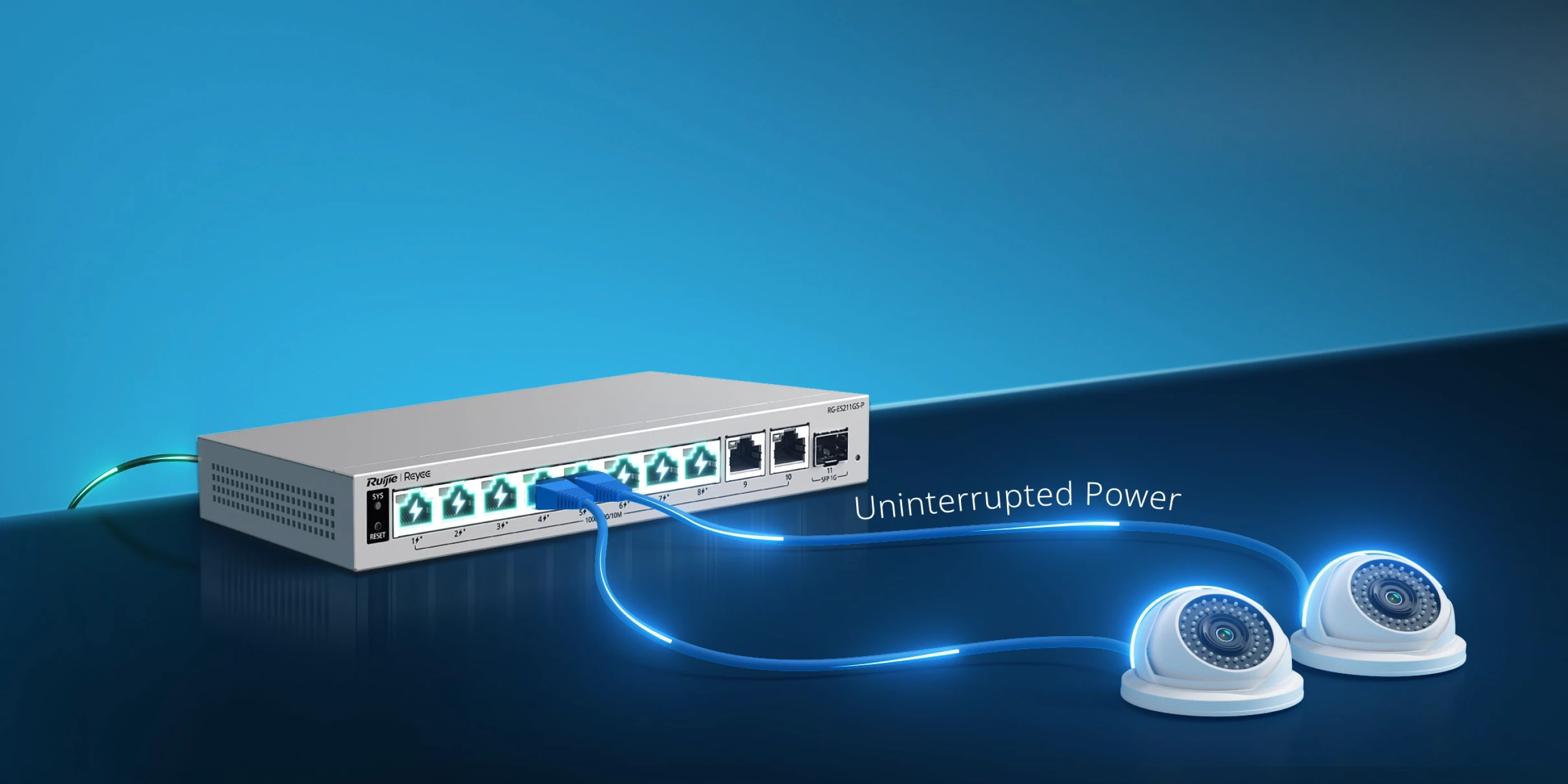 ニシカイ　ルーシー RG-ES211GS-P, 10-Port Gigabit Smart Cloud-Managed PoE Switch with